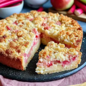 Köstlicher Rhabarberkuchen mit Streusel – Einfaches Rezept für den perfekten Genuss!