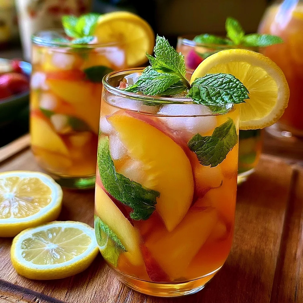 Erfrischende Pfirsich-Limonade Rezept für heiße Sommertage!