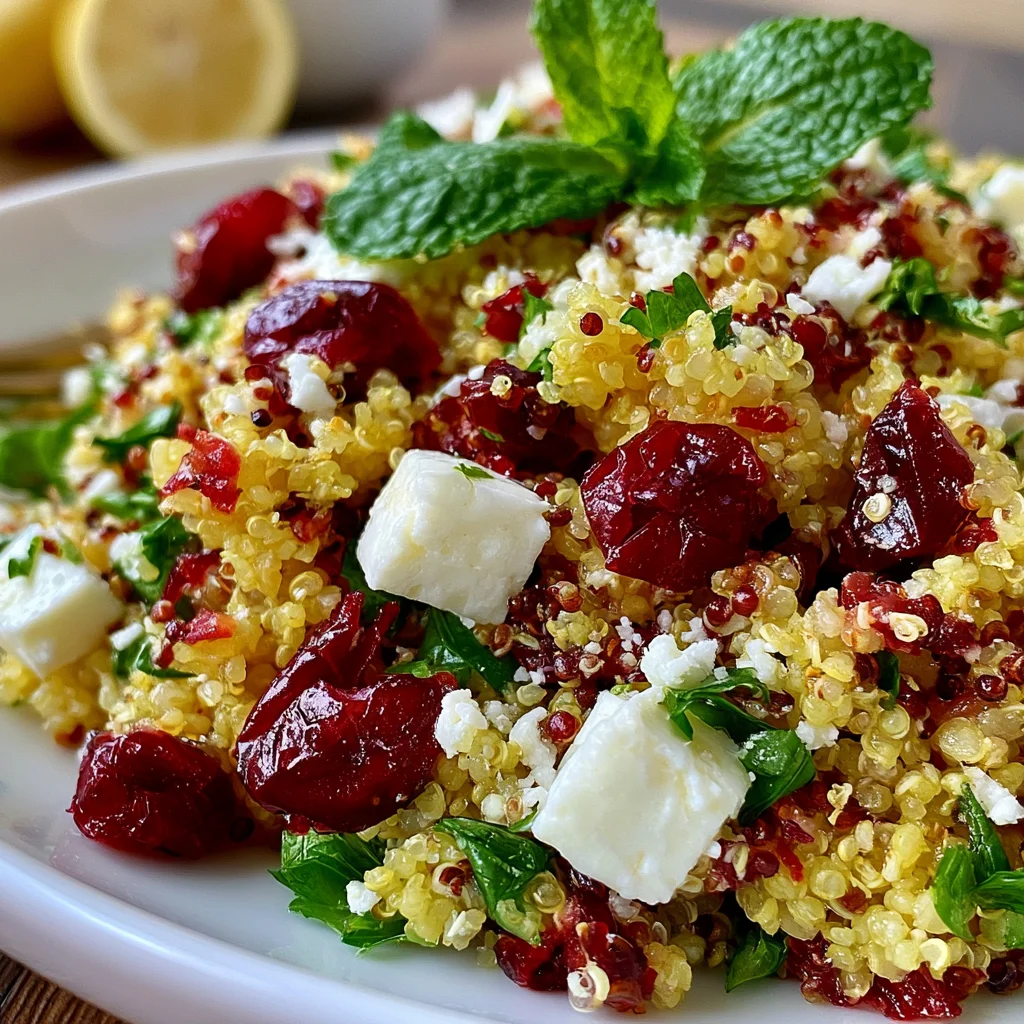 Erfrischender Cranberry-Quinoa-Feta-Salat: Das gesunde Rezept für jeden Anlass!