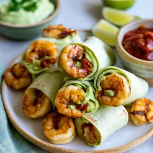 Köstliche Avocado-Limetten Garnelen-Wraps mit Koriander-Dip: Einfaches Rezept für den Sommer!