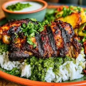 Köstliches Rezept für peruanisches Hähnchen und Reis mit grüner Sauce, das deine Geschmacksknospen verzaubert!