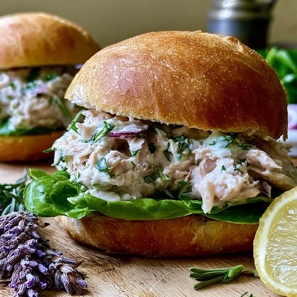 Lavendel-Hühnchen-Salat-Sandwich: Ein erfrischendes Rezept für deine Mittagspause!