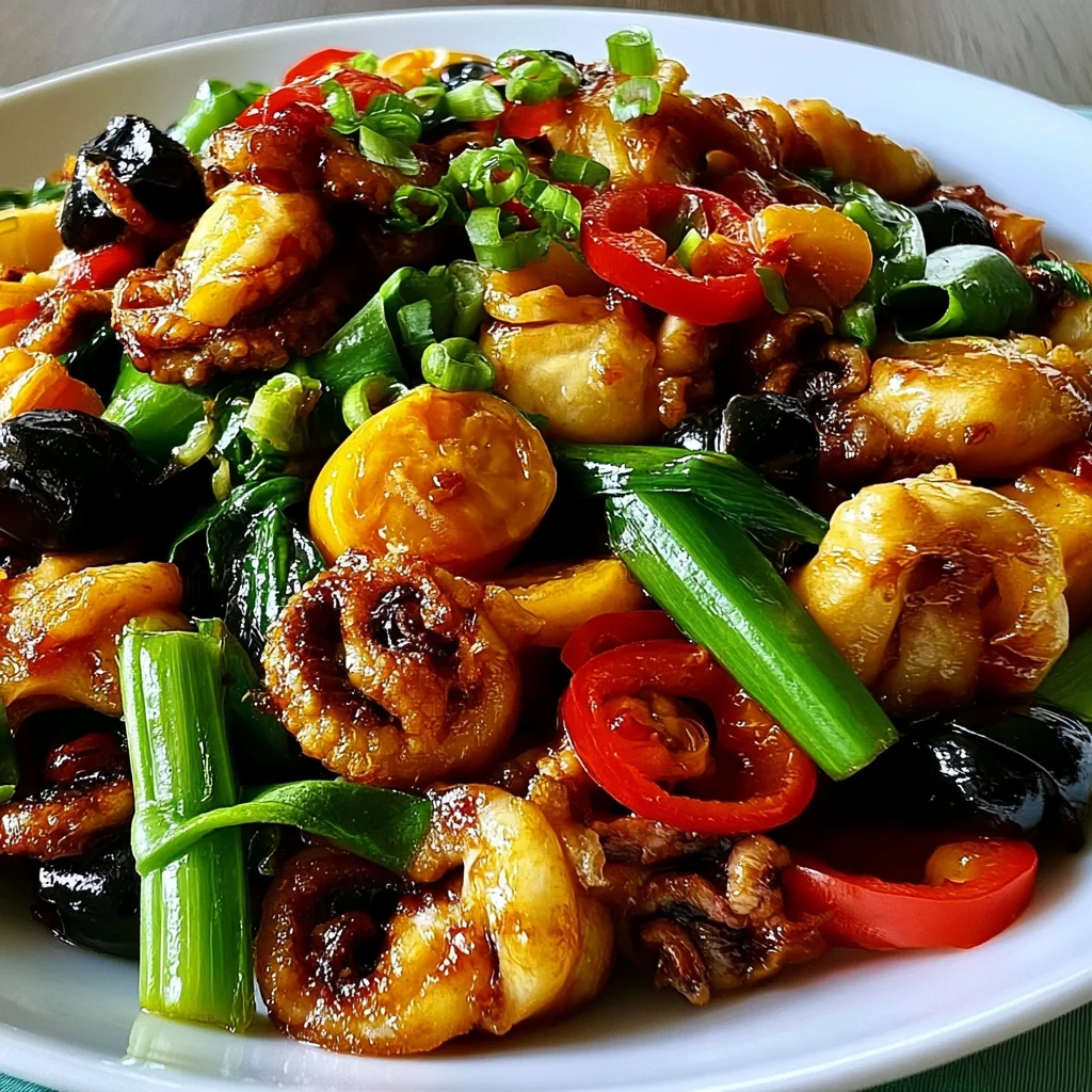 Schnell gebratener Tintenfisch mit schwarzer Bohne: Das einfache Rezept für ein Geschmackserlebnis!