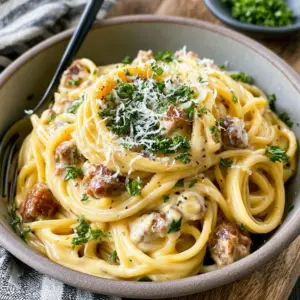 Cremige Salsiccia-Carbonara: Das schnelle Rezept für ein italienisches Pasta-Highlight!