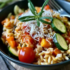 Ein-Topf-Kritharaki mit Gemüse und Parmesan: Schnelles Rezept für mediterranen Genuss!