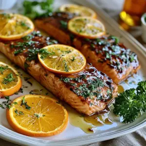 Gebackener Orangen-Lachs mit Honig-Senf-Glasur: Das einfache Rezept für ein Geschmackserlebnis!