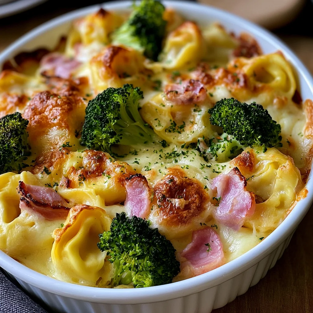 Herzhafter Tortellini Auflauf mit Schinken und Brokkoli – dein neues Lieblingsrezept!