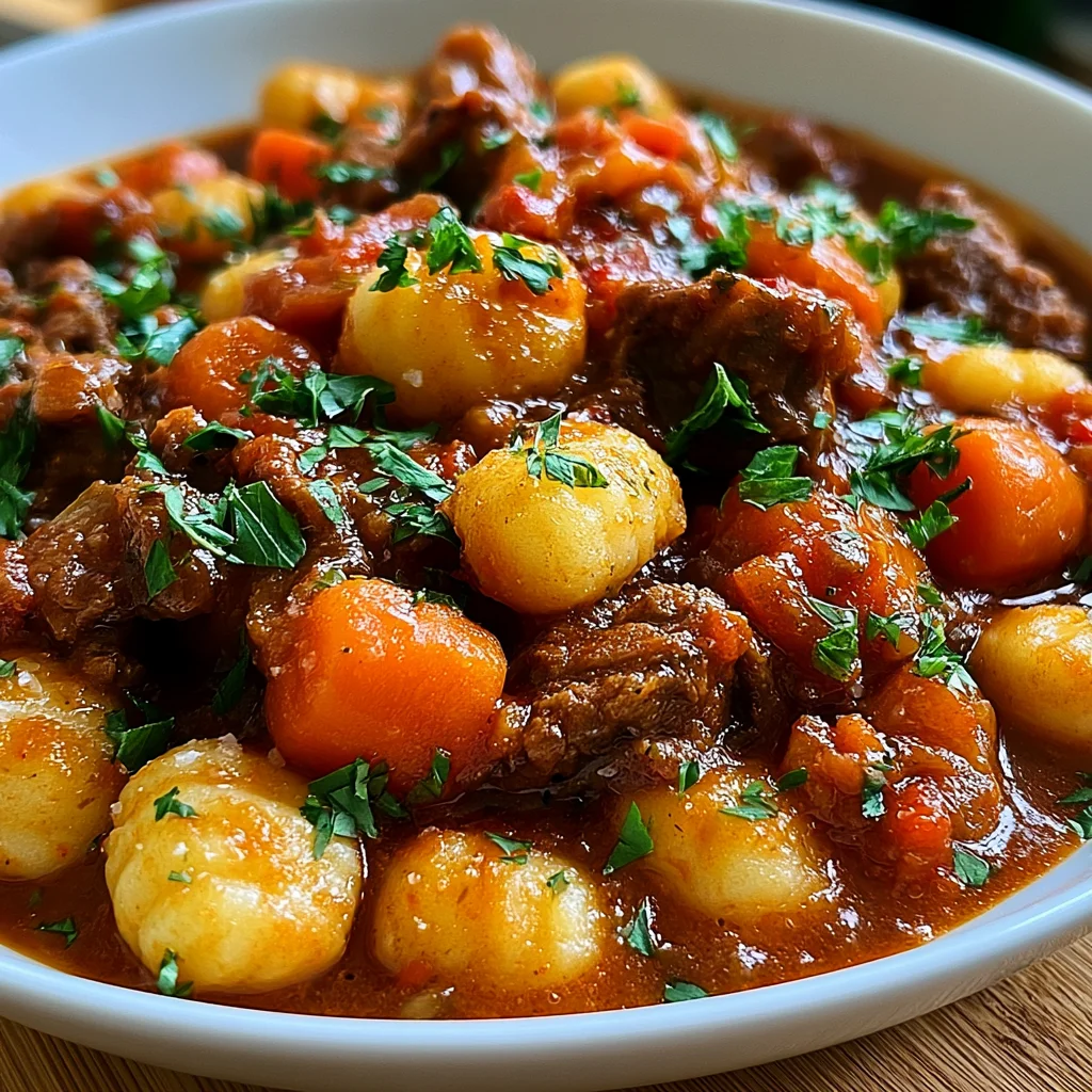 Herzhaftes Gnocchi-Gulasch Rezept: Schnell und einfach für die ganze Familie!