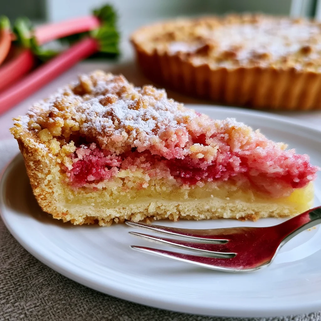Himmlische Rhabarber-Tarte mit Streuseln – Einfaches Rezept für den perfekten Frühlingsgenuss!