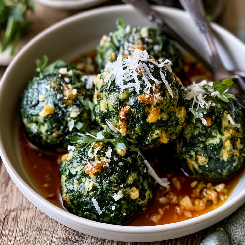 Köstliche Spinatknödel mit Parmesan: Das einfache Rezept für dein nächstes Festmahl!