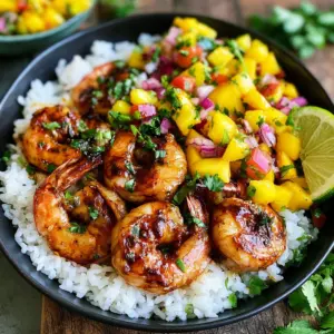 Pikante Garnelen und Mango Salsa Reisbowl: Das Rezept für deinen Sommergenuss!