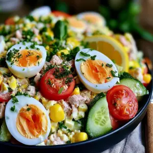 Schneller Thunfischsalat mit Ei und Gurke: Das einfache Rezept für gesunde Genussmomente!
