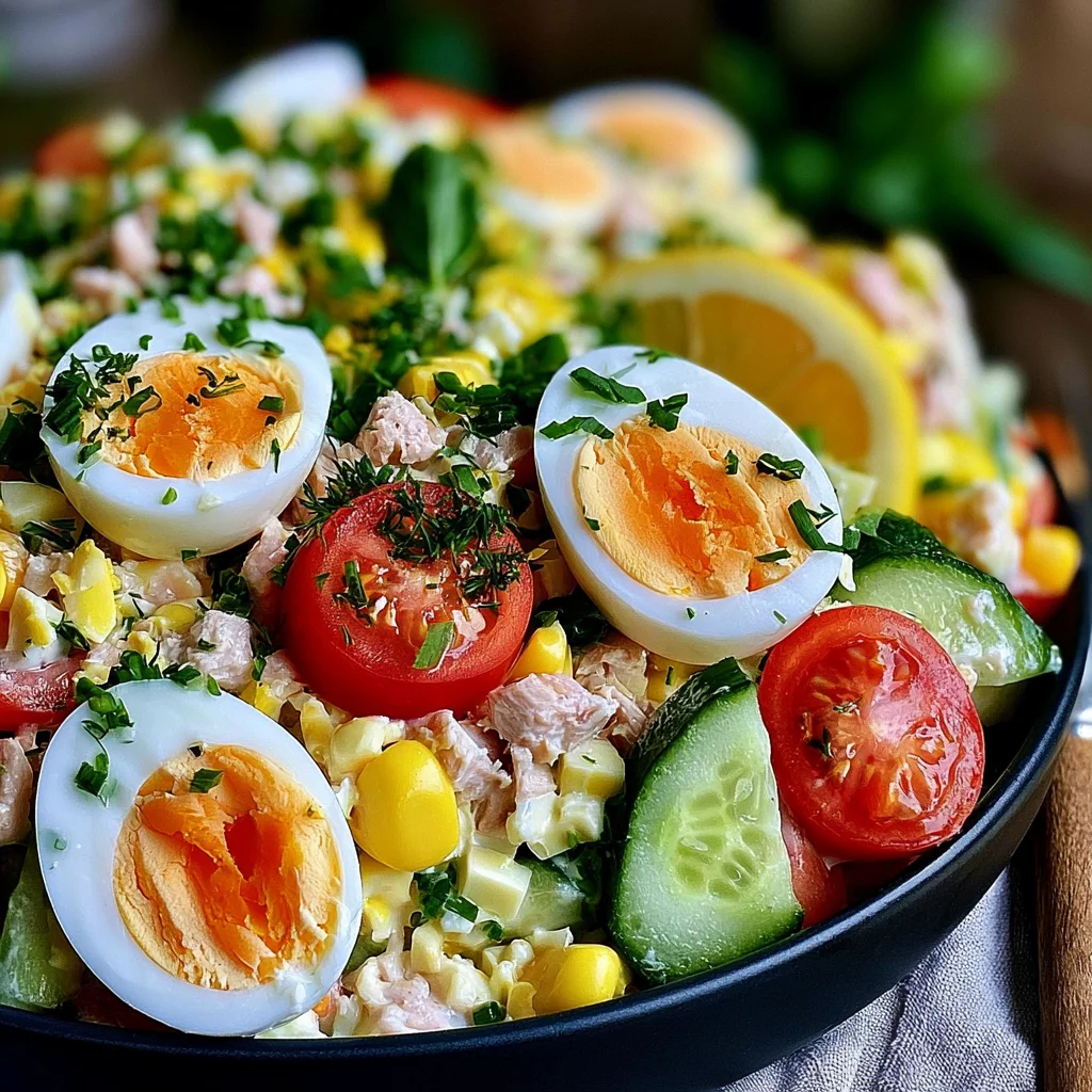 Schneller Thunfischsalat mit Ei und Gurke: Das einfache Rezept für gesunde Genussmomente!