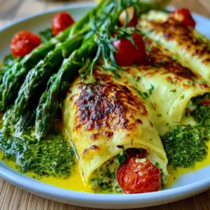 Spargel-Cannelloni mit Kräutersauce: Ein einfaches Rezept für den perfekten Genuss!